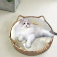 thumbnail image 7 of JoyMoreHome Cat Bed, Straw Woven Cat Baskets Bed, Round Wicker Cat Basket Nest, Non-Slip Cozy Pet Bed for Cats Dog, 7 of 7