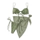 thumbnail image 5 of Txlixc Conjunto de traje de baño dividido para mujer, bikini con volantes+bragas con cordones+cobertores de malla Txlixc Moda, 5 of 8