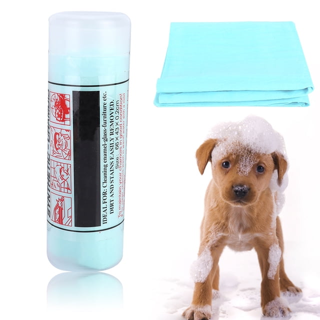 Serviette de Douche pour Animaux, Serviette pour Animaux, Absorption d'Eau Douce pour Chats Chiens Serviette de Bain Serviette de Douche pour Animaux Chiffon Vert