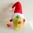 thumbnail image 4 of Christmas Gnomes Decoration Tabletop Decoration Christmas Xmas Gnomes Plush Collectible Figurine Green Beard Santa Ornament, 4 of 6