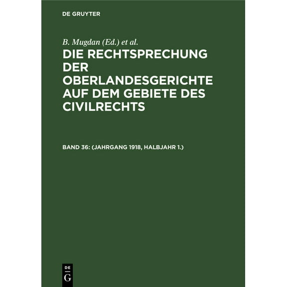 (Jahrgang 1918, Halbjahr 1.), (Hardcover)