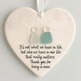 thumbnail image 4 of Heart-Shaped Sea Glass Friendship Decor,2025 Christmas Ornaments Heart Seaglass Tree Hanging Keepsake Pendant,2D Xmas Graduation Birthday Gift for Women Men Friends,1PCS, 4 of 9