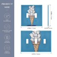 thumbnail image 2 of Yayeee Toggle Light Switch Wall Plate 2-Gang 4.56"x4.48" Decorative Outlet Cover, Ice Cream Cat, 2 of 7