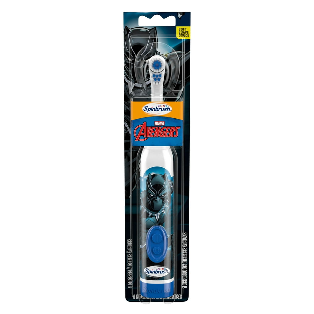 Avengers Arm & Hammer Kids Spinbrush, Soft, Electric Battery Toothbrush