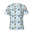 thumbnail image 4 of Vsdgher Turtle Print Men's Dry Fit Mesh Athletic Shirts Moisture Wicking Tennis T-Shirt Tops, 4 of 9
