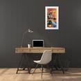 thumbnail image 3 of Retrobot 18x32 White Modern Wood Framed Museum Art Print Titled - Busy Cart Robot, 3 of 4
