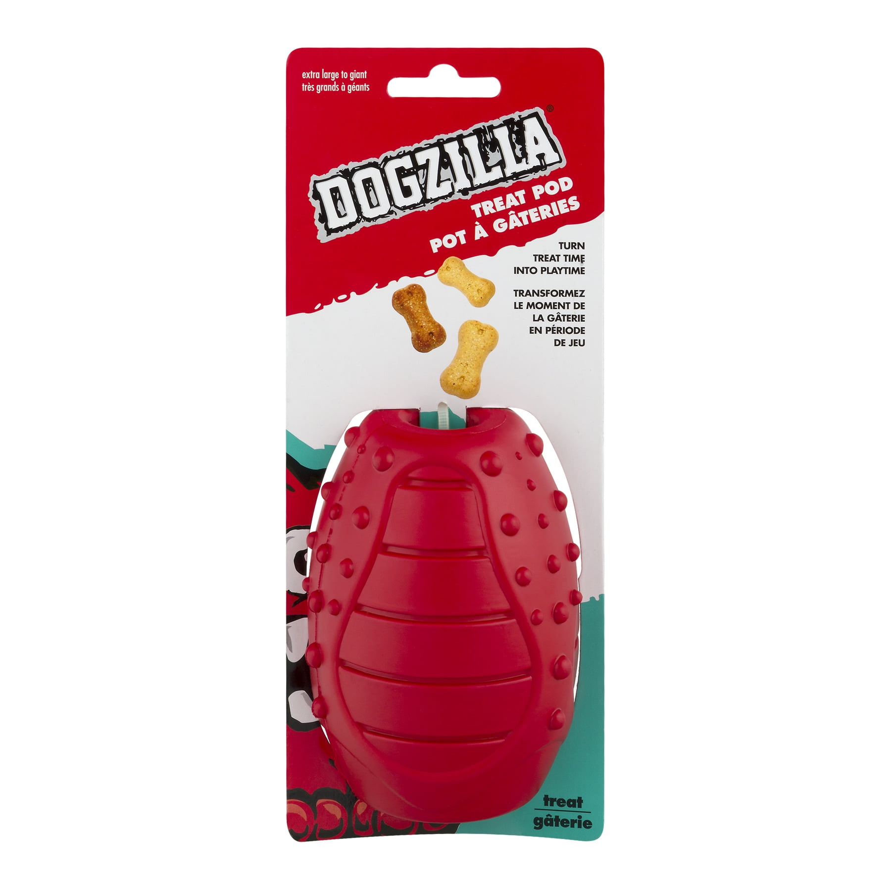 Dogzilla Extra Large to Giant Treat Pod Durable Dog Treat Toys