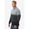 thumbnail image 3 of KingSize Men's Big & Tall Quarter Zip Mock Neck Lightweight Sweater, 3 of 4
