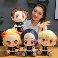 thumbnail image 2 of Cojín de hoja de Anime de 20/30cm, bonito cojín de dibujos animados Demon Slayer Manga Kimetsu No Yaiba Tanjirou Nezuko, almohada de felpa zhangyuxiang LED, 2 of 2