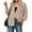 Light Khaki, variant on Women's Button Down Shirt Waffle Knit Tops Long Sleeve Dressy Casual Loose Fit Shirt with Pocket