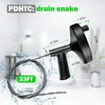 thumbnail image 3 of ZHZFKQ 2026 New Drain Snake Auger 33Ft,Plumbing Snake Drain Hair Clog Removal Tool,Heavy Duty Toilet Snake Auger,Sink Unclogger Drain Cleaner Tool for Bathroom Kitchen Tub Shower Drain Clog Remover, 3 of 6