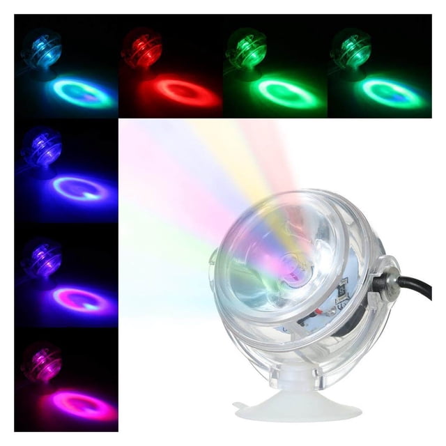 Aquarium Spotlight USB Colorful Gradient Diving Light LED Small Lamp for Romantic Fish Tank ,Light is Soft
