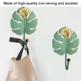 thumbnail image 4 of Gancho de pared Bearachild para colgar ropa clave sombrero abrigo decorativo dorado Verde, 4 of 6