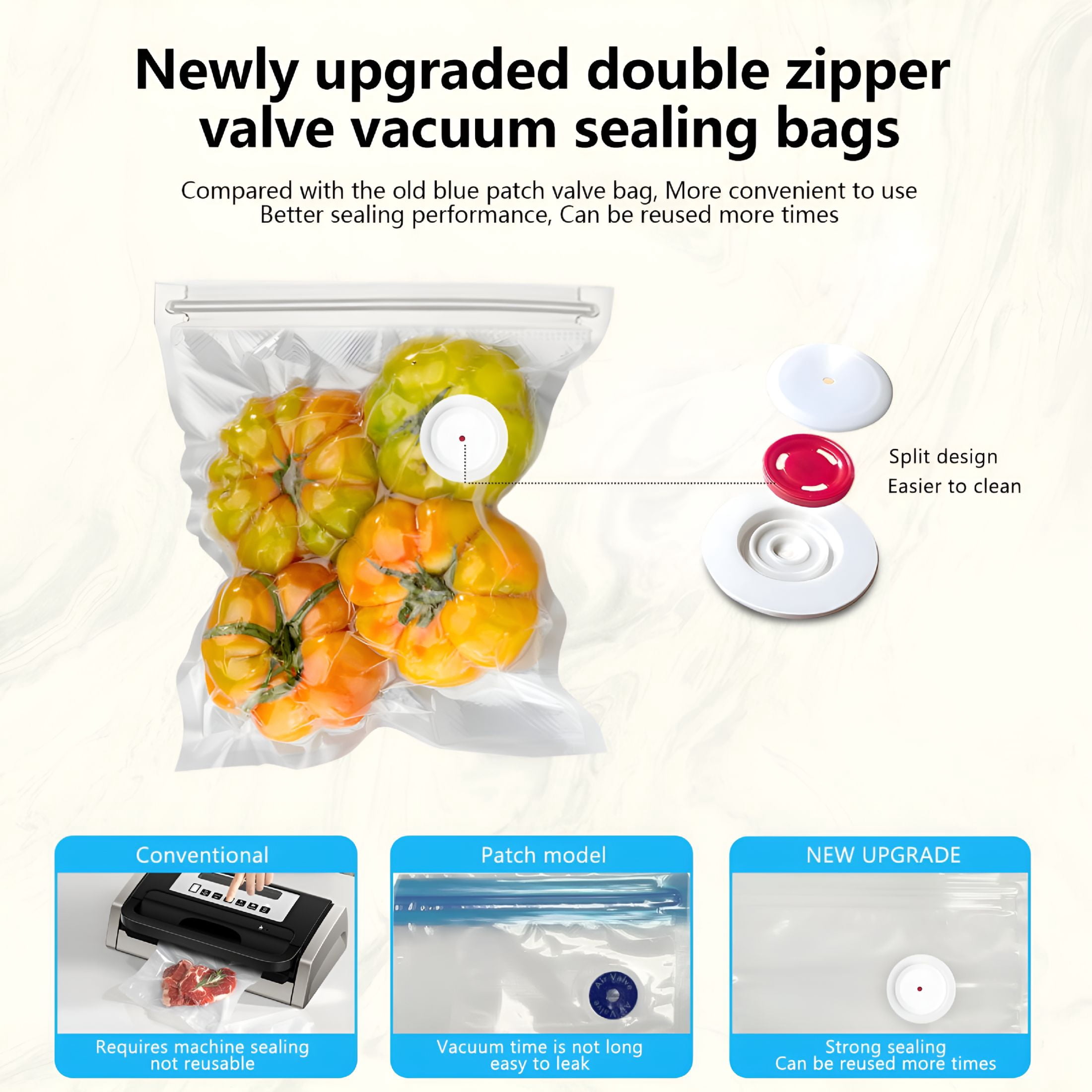 ACDANC Handheld Vacuum Sealer with 20 Reusable Bags,Compact Food Sealing Machine,Portable Freshness & Storage for Fridge,Freezer,Leftovers