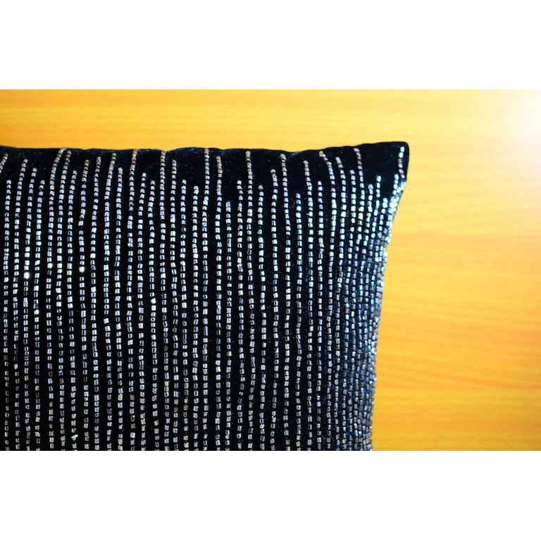 Zarimoon Black Grey Decorative Pillow Cover Custom Accent