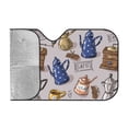 thumbnail image 2 of Kdxio Antique Vintage Teapot Coffee Grinder Print Windshield Sun Shade, Foldable Sun Blocker for Car,Truck,SUV Automotive Interior Sun Protection,Reflective Shade for Front Windshield(Medium), 2 of 7