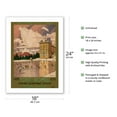 thumbnail image 2 of Font-Romeu - South of France - Chemins de Fer du Midi Railway - Vintage Travel Poster by Tony George Roux c.1923 - Bamboo Fine Art 290gsm Paper Print (Unframed) 18x24in, 2 of 4