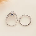 thumbnail image 5 of Newshe Engagement Wedding Ring Set For Women 925 Sterling Silver 2.5ct Pear Shape White Cz Size 5, 5 of 7