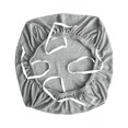 thumbnail image 3 of Funda elástica para silla de oficina, a prueba de polvo, protector de cojín para asiento de silla Gris claro, 3 of 9