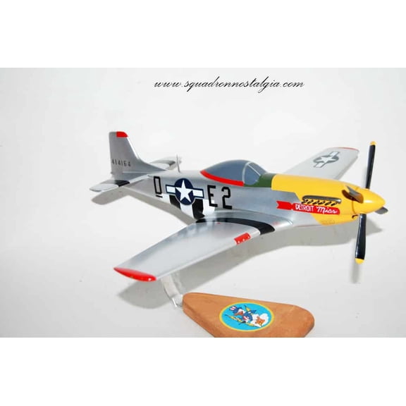 375th Fighter Squadron P-51 Mustang Model, Mahogany, 1/25 (15"X18") Scale, WWII, North American
