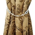thumbnail image 2 of Beautiful Rope Curtain and Drapery Holdback Embellished with Glass Beads Tieback, 26" Spread (66cm), 3/16" (0.5cm) Thick # RTB9920BEADED,, Cream Ivory #A2 (Ivory / Cream) Set of 4, 2 of 8