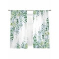 thumbnail image 7 of Sage Green Wisteria Sheer Curtains 63 Inch Length 2 Panels Set, Sprinng Summer Pastoral Botanical Voile Window Treatment Rod Pocket Curtains Sheers Drapes for Bedroom/Living Room/Kitchen 52x"63"x2, 7 of 7