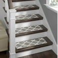 thumbnail image 1 of The Sofia Rugs, Modern Carpet Stair Treads, Geometric, 9"x28", Willow Gray, 100% Polypropylene, 1 of 1