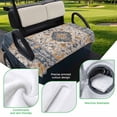 thumbnail image 5 of Golf Cart Seat Covers for 2 Seater, Boho Chic Ethnic Soft Microfiber Cart Seat Towel Blanket, Orange Blue Vintage Tribes Absorbent Breathable Non Slip Bench Seats Protector for Golf Course 51"x31", 5 of 9
