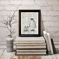 thumbnail image 3 of Penguin Family Black and White - Dictionary Art Print Printed On Authentic Vintage Dictionary Book Page - 8 x 10.5, 3 of 3