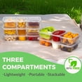 thumbnail image 2 of Contenedores Reutilizables para Snacks MACTANO 240mL con 3 Compartimentos, 40 Sets, 2 of 7