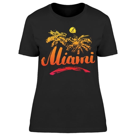 Palm Trees, Miami T-Shirt Women -Image by Shutterstock, Female x-Large