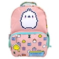 thumbnail image 1 of Mochila Escolar Juvenil Molang Color Rosa Pixel Art Kawaii con Llavero, 1 of 9