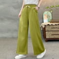 thumbnail image 2 of Mlzmgr Linen Pants for Women Wide Leg Loose Baggy Casual Pants for Women Solid Color Going out Trousers, 2 of 5