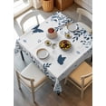 thumbnail image 6 of Blue Spring Botanical Table Cloth, Waterproof Tablecloth for Square Tables, Weeping Eucalyptus Butterfly Reusable Washable Fabric Table Cover for Restaurant Kitchen Dining Tables 60"x60", 6 of 9