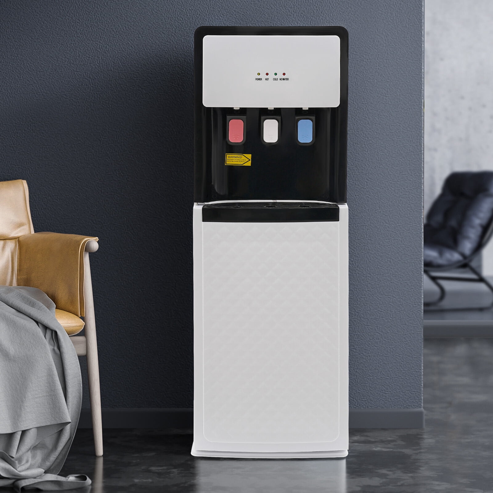 DENEST Water Dispenser Bottom Loading Water Cooler for 5 Gal Bottles w/Indicator Lights
