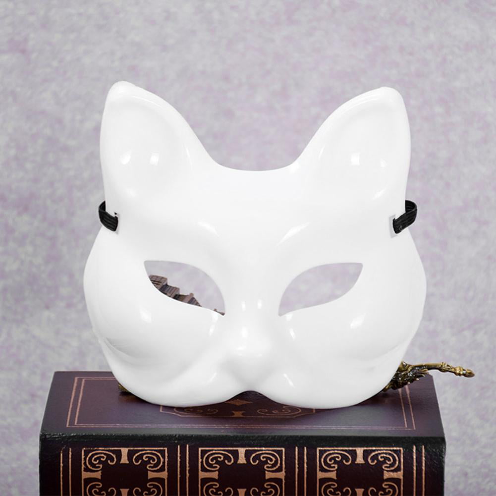 Blank Plastic Fox Face Mask DIY Handmade Costume Party Cosplay