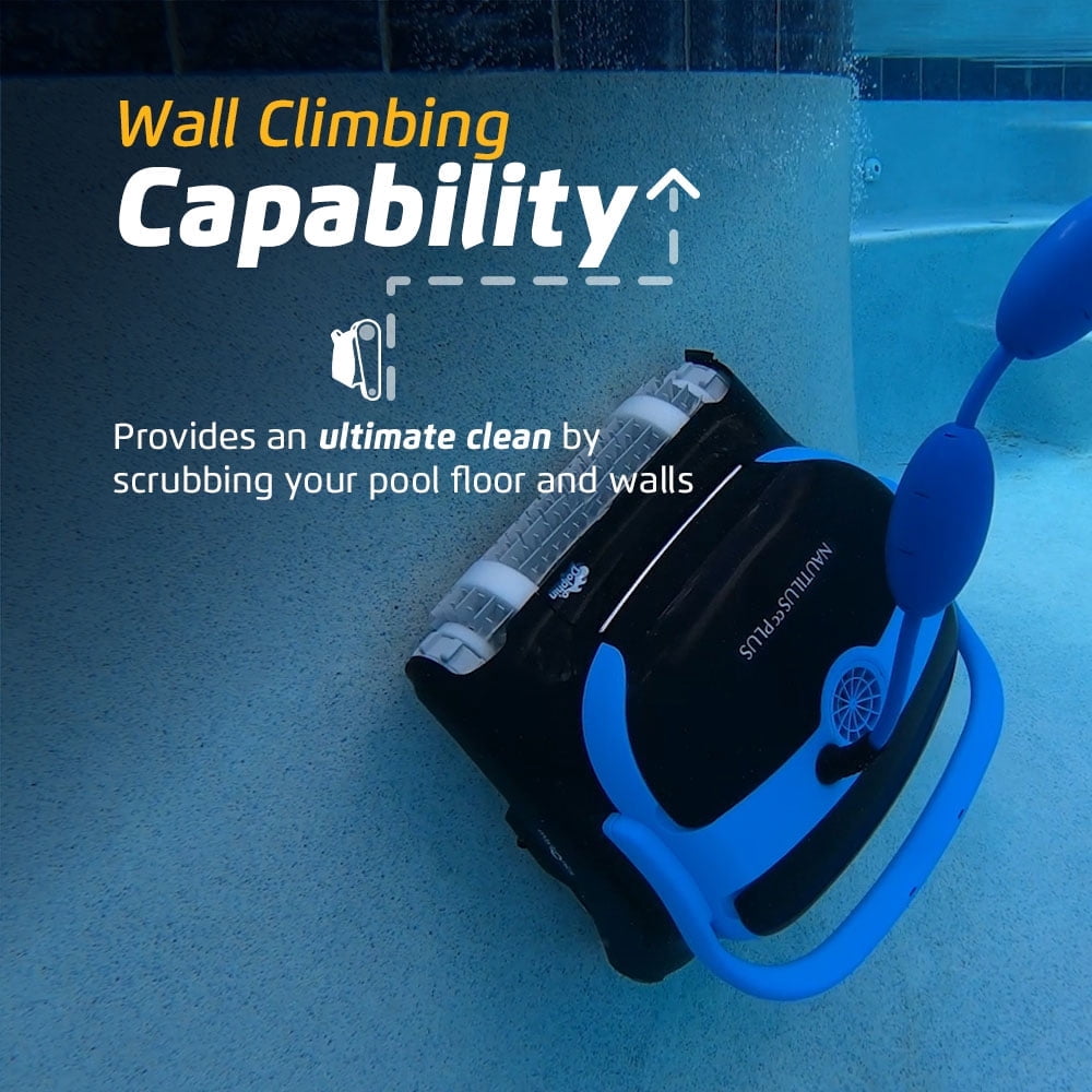 Restored Dolphin Nautilus CC Plus Wi-Fi Automatic Robotic Pool Vacuum Cleaner, Always Cleaning, Never Charging, with Wall Climbing Scrubber Brush, Ideal for In-Ground Pools up to 40 FT in Length (Refurbished)