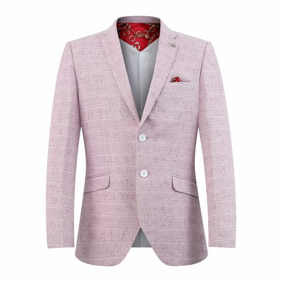 Elie Balleh Men's Pink Melange Blazers Sports Coat Jacket