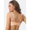 thumbnail image 2 of Unique Bargains Women's Underwire Lightly Bra Soft Unpadded Cup Lingerie Beige D 40, 2 of 6