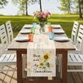 thumbnail image 4 of Sunflower Table Runner, Vintage Botanical Washable Cotton Linen Table Runners 48 Inches Long, Dresser Scarf Runner for Nightstand/Coffee/End Tables 13''x48'' Farmhouse Floral, 4 of 9
