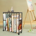 thumbnail image 2 of Art Storage Rack with Wheels, Metal Art Painting Drying Rack Storage Display Stand for Canvas Drawing Board Mobile Cart with Handle, 2 of 18