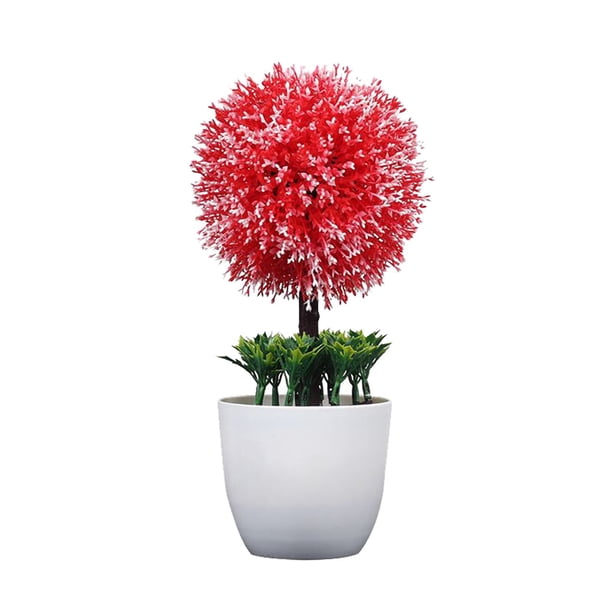Planta artificial en maceta, simulación de bolas, vegetación, decoración, oficina en casa, centro de mesa, planta falsa, rojo Methold HA7629-05B