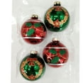 thumbnail image 1 of Holiday Time Dia 65mm 4Ct Wreath Glass Ornament, 1 of 5