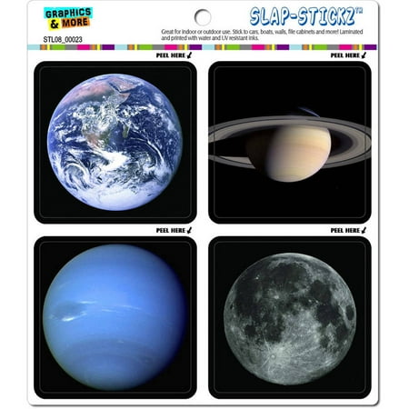 - Planets in Space Earth Moon Saturn Neptune Automotive Car Window Locker Bumper Stickers