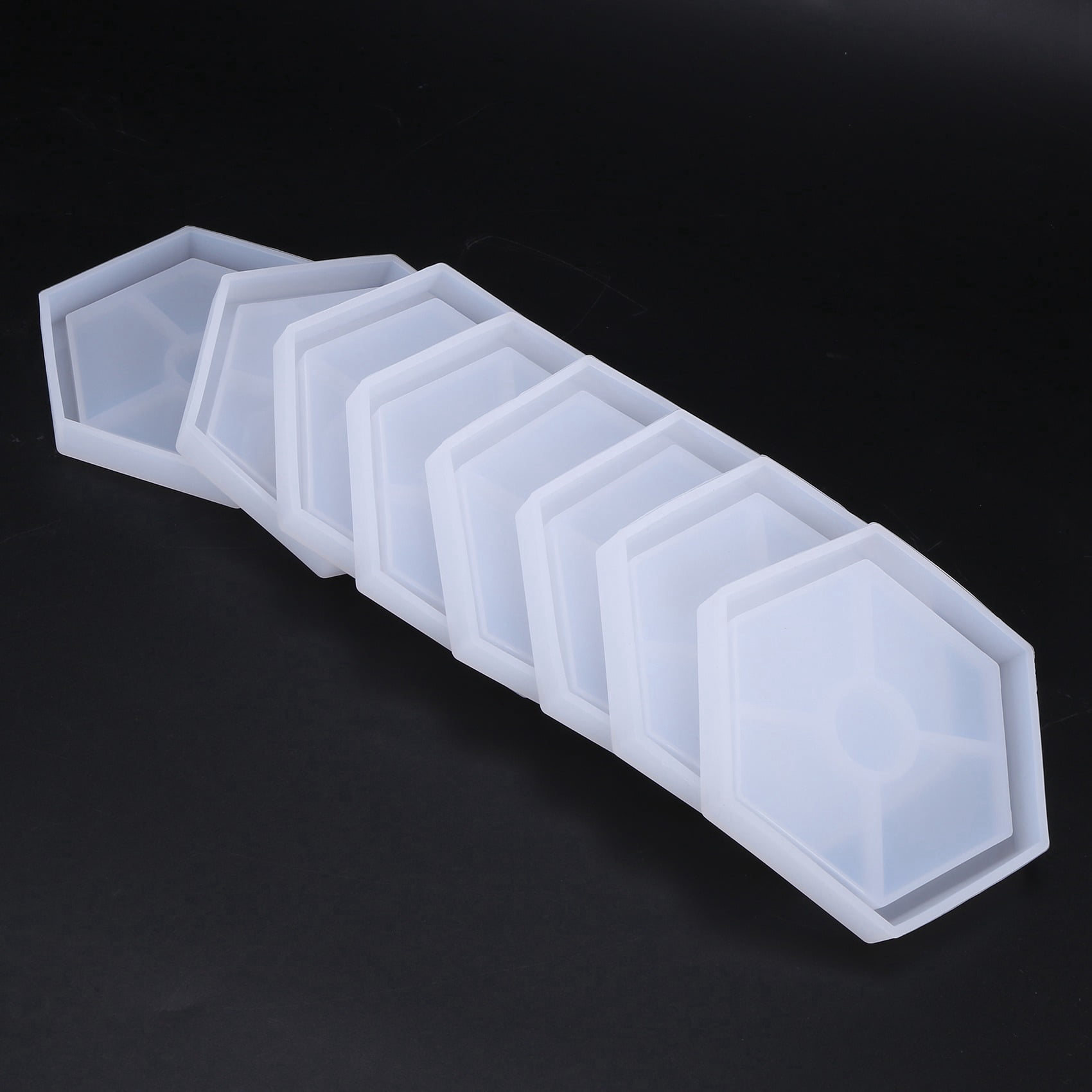 16 Pack Hexagon Silicone Coaster Molds Resin Mold, Epoxy for Casting with Resin, Concrete, Cement
