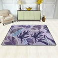 thumbnail image 3 of YFYANG 36"x24" Non-Slip Flannel Carpet Doormat, Living Room Bedroom Office Decorative Area Rugs, Indoor Purple Leaf Texture Floor Mats, 3 of 7