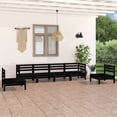thumbnail image 1 of vidaXL 6 Piece Garden Lounge Set Black Solid Pinewood, 1 of 5