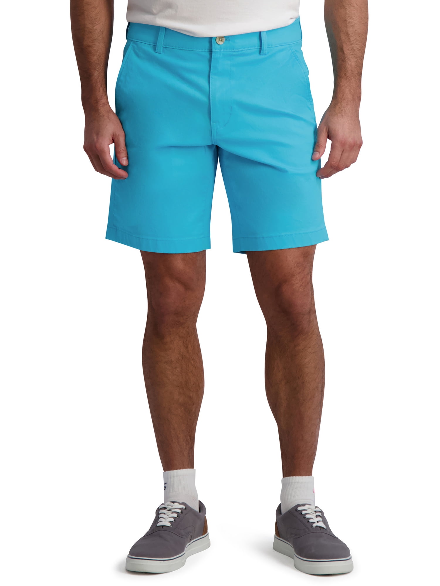 Chap s Men s 9 Flat Front Stretch Twill Short Sizes 28 42 Waist 
