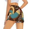 thumbnail image 3 of Bixox Women's Rooster And Chicken pattern 2 in 1 Running Shorts - Lightweight Athletic Workout Gym Yoga Shorts Liner with Pockets - X-Large, 3 of 7