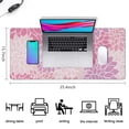 thumbnail image 5 of Long Mouse Pads for Desk,Pink Floral and Petal Pattern Desk Mats on Top Of Desks, Desk Mouse Pad Extra Large with 3mm Non-Slip Base and Stitched Edge for Gaming,Office,Work,Home 35.4"x15.7", 5 of 6